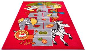 Hanse Home Collection koberce Dětský koberec New Adventures 105304 Red Grey - 80x150 cm