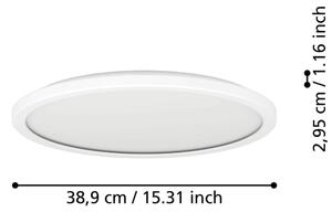 Eglo 901458-LED St. koupel. svítidlo ROVITO-R 18,5W/230V pr.38,9cm IP44 bílá +DO