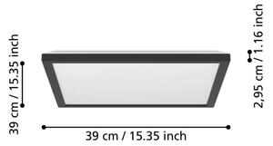 Eglo 901456-LED St. koupel. svítidlo ROVITO-R 17,6W/230V 39x39cm IP44 černá + DO