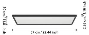 Eglo 901469-LED RGBW St. koupel. svítidlo ROVITO-Z 17,2W/230V 30x57cm IP44 černá