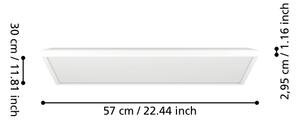 Eglo 901477 -LED RGBW St. koupel. svítidlo ROVITO-Z 17,2W/230V 30x57cm IP44 bílá