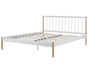 Kovová postel 180 x 200 cm bílá MAURS