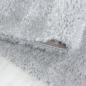 Ayyildiz, Chlupatý kusový koberec Brilliant Shaggy 4200 Silver | Šedá Typ: kulatý 80x80 cm