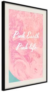 Artgeist Pink Life Velikosti (šířkaxvýška): 20x30, Finální vzhled: Černý rám s paspartou