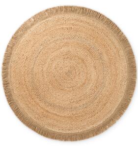 Hanse Home, Kusový koberec Jute Braided 106332 Natural Gold kruh, 150x150 (průměr) kruh, béžová, chodba / předsíň