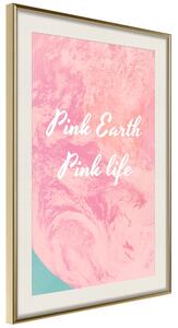 Artgeist Pink Life Velikosti (šířkaxvýška): 20x30, Finální vzhled: Černý rám s paspartou