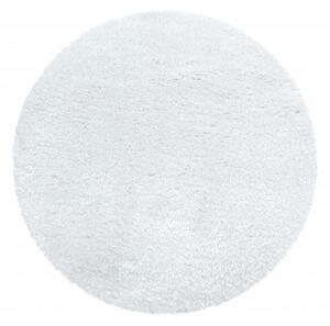 Ayyildiz, Chlupatý kusový koberec Brilliant Shaggy 4200 Snow | Bílá Typ: kulatý 200x200 cm