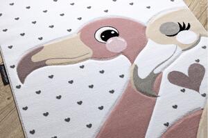 Dywany Łuszczów Dětský kusový koberec Petit Flamingos hearts cream ROZMĚR: 120x170