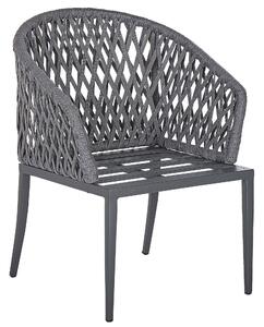 Sada 2 zahradních židlí hliníkových šedých LIPARI