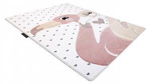 Dywany Łuszczów Dětský kusový koberec Petit Flamingos hearts cream ROZMĚR: 120x170