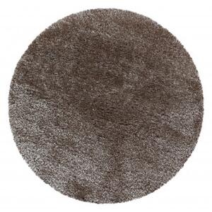 Ayyildiz, Chlupatý kusový koberec Brilliant Shaggy 4200 Taupe | Hnědá Typ: kulatý 200x200 cm