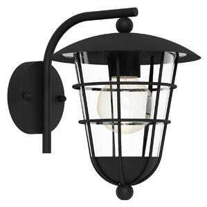EGLO Venkovní nástěnné svítidlo styl spodní lucerna PULFERO, černé 94841