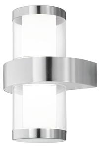EGLO Venkovní nástěnné LED svítidlo BEVERLY 1, stříbrné, 27cm 94799