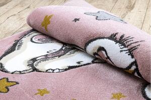 Dywany Łuszczów Dětský kusový koberec Petit Elephant stars pink kruh ROZMĚR: 140x140 (průměr) kruh