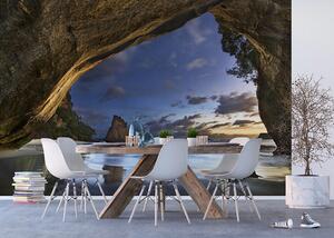 Fototapeta na míru Zátoka Cathedral Cove | Vliesová fototapeta na zed' | DFTNXXL3000