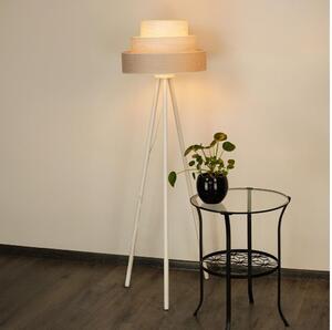 Brilagi - Stojací lampa ALASKA LUNETA 1xE27/15W/230V šedá/krémová