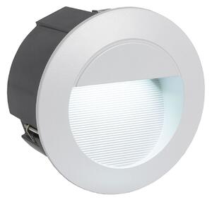 EGLO Venkovní LED zápustné svítidlo ZIMBA-LED, stříbrné, 12,5cm 95233