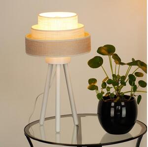 Brilagi - Stolní lampa ALASKA LUNETA 1xE27/15W/230V šedá/krémová
