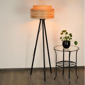 Brilagi - Stojací lampa MONTANA BOHO 1xE27/15W/230V hnědá/černá