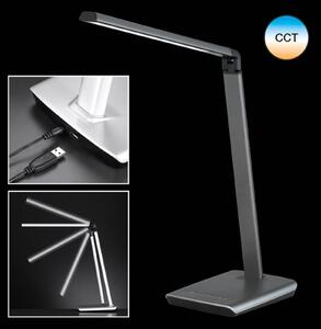 LED stolní lampa Bright, stmívatelná, CCT, šedá