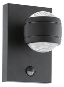 EGLO Venkovní nástěnné LED světlo SESIMBA 1, černé, čidlo 96021