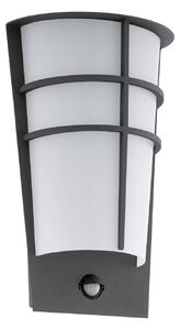 EGLO Venkovní nástěnné LED světlo BREGANZO 1, černé, čidlo 96018