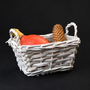 Vingo Truhlík košíček bílý, 20 x 13 cm