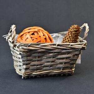 Vingo Truhlík košíček šedý, 20 x 13 cm