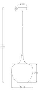 Globo 15548HK - Lustr na lanku MAXY 1xE27/40W/230V pr. 24 cm bílá/antracit
