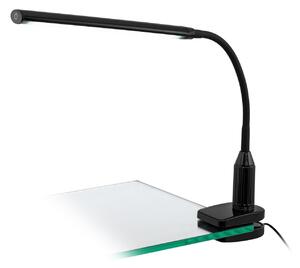 EGLO LED moderní stolní lampička s klipem LAROA, černá 96437
