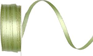 Stuha saténová BASIC GREEN LINE zelená 6mm x 5m (4,-Kč/m)