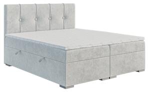Kontinentální postel 180 cm Luffy (světle šedá) (s matrací a úl. prostorem). 1043448