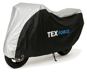Ochranná plachta na motorku TEXFORCE stříbrná / černá