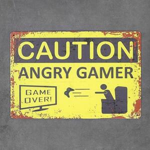 Kovová cedule Angry Gamer 2