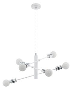 Eglo 98016 - Lustr na lanku GRADOLI 6xE27/60W/230V bílá