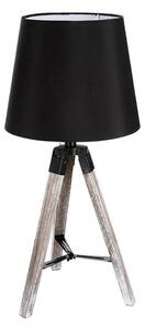Atmosphera - Stolní lampa RUNO 1xE27/25W/230V dřevo/černá