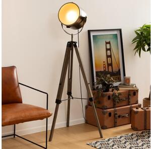 Atmosphera - Stojací lampa EBOR 1xE27/25W/230V borovice/mosaz
