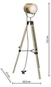 Atmosphera - Stojací lampa EBOR 1xE27/25W/230V borovice/mosaz