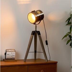 Atmosphera - Stolní lampa EBOR 1xE14/25W/230V borovice/mosaz