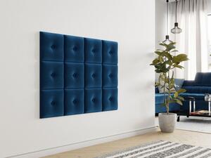 Čalouněný nástěnný panel s prošíváním 30x30 PAG - modrý