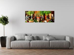 Obraz s hodinami Zeleninové přísady Rozměry: 60 x 40 cm