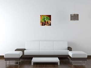 Obraz s hodinami Zeleninové přísady Rozměry: 60 x 40 cm