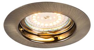 Rabalux LED zápustné bodové svítidlo Lite 3x3W | 720lm | 3000K | IP40 - set 3 svítidel, bronz