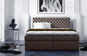 Stylová kontinentální postel Giulio hnědá 200 x 200 + topper zdarma