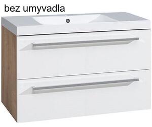 EBS Pure Skříňka umyvadlová 101 cm, bílá/dub