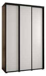 Šatní skříň YVONA 1 - 150/45 cm, černá / bílá / černá
