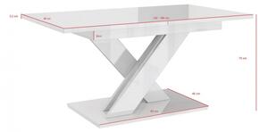 Rozkládací jídelní stůl PEPAX - bílá / beton