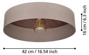 Eglo 900838 - Stropní svítidlo DUAIA 1xE27/40W/230V hnědá