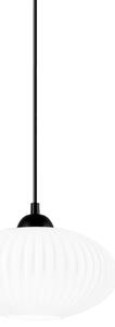 Lustr na lanku HARMA 1xE27/15W/230V pr. 25 cm bílá/černá