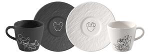 Villeroy&Boch Villeroy & Boch Manufacture Rock - Mickey Mouse Espresso šálek a podšálek, 4 kusy